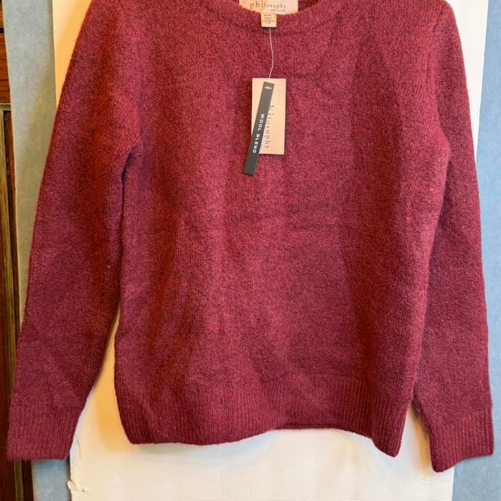 Philosophy NWT‎ Burgundy Sweater Size XS